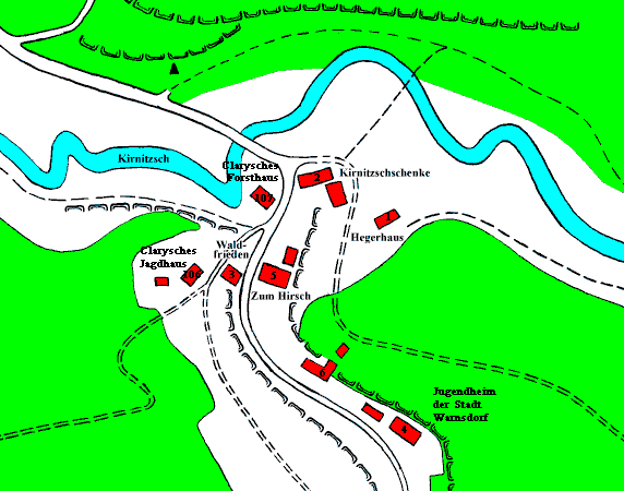 Lageplan der Häuser von Hinterdittersbach